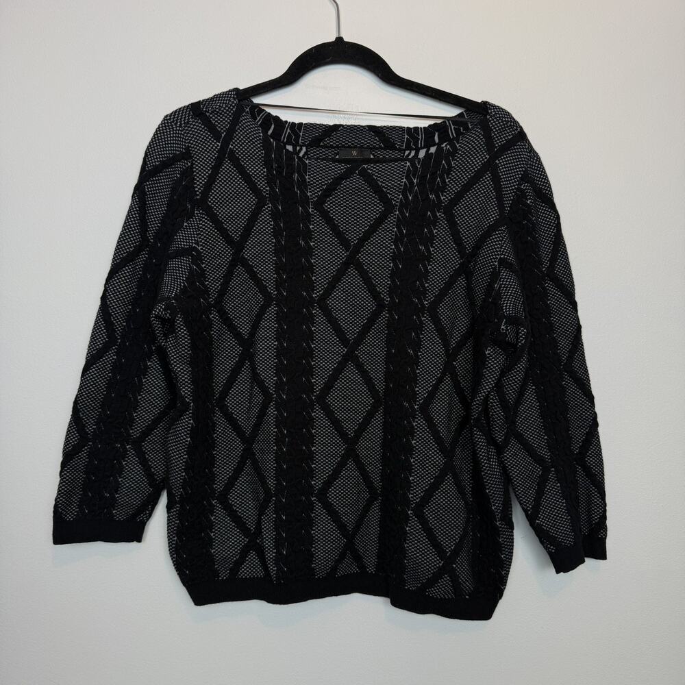 Worthington petites boat neck knit sweater fisherman style PXL autumn cozy